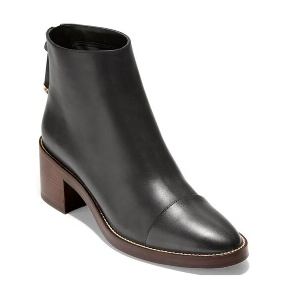 Cole Haan Waterproof Winnie Grand Booties Winter Boots Short Chunky Block Heel 9 - Picture 4 of 13